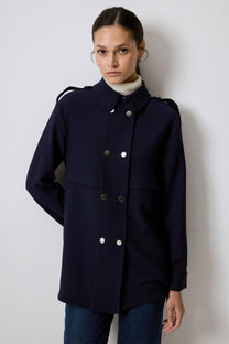 Camicia con spalline e bottoni a pressione in misto cotone