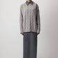Maglione girocollo in maglia a trecce grigio