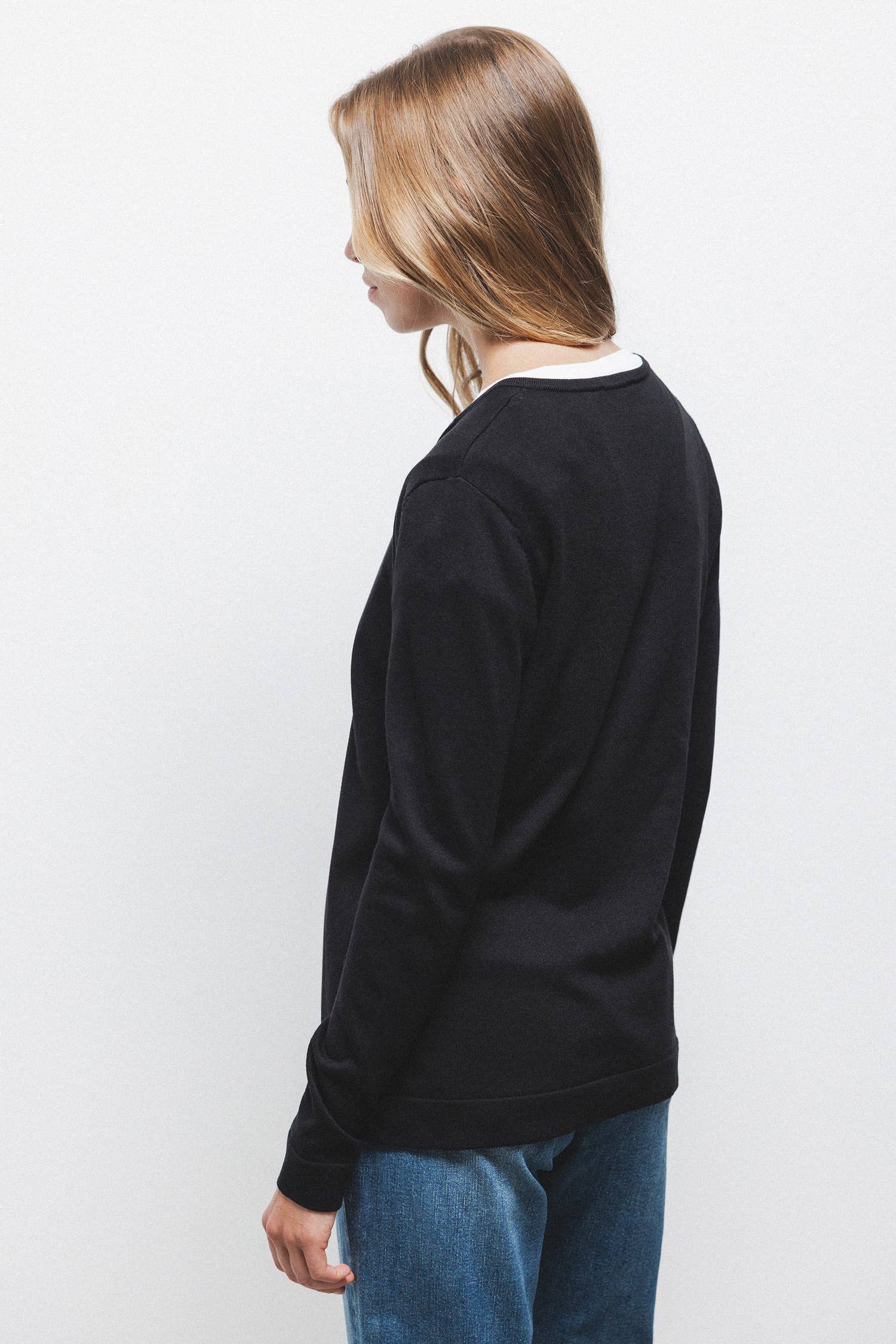 Cardigan in maglia rasata con bottoni
