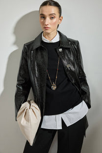 Maglione basic in maglia nero