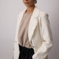 Giacca in tweed con frange