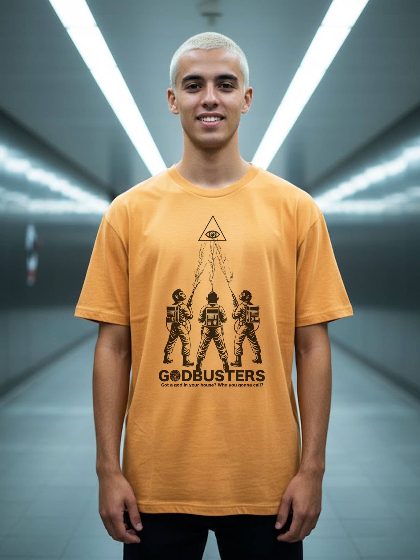 T-shirt unisex gialla Godbusters