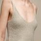 Canotta in maglia lurex versatile con scollo a V