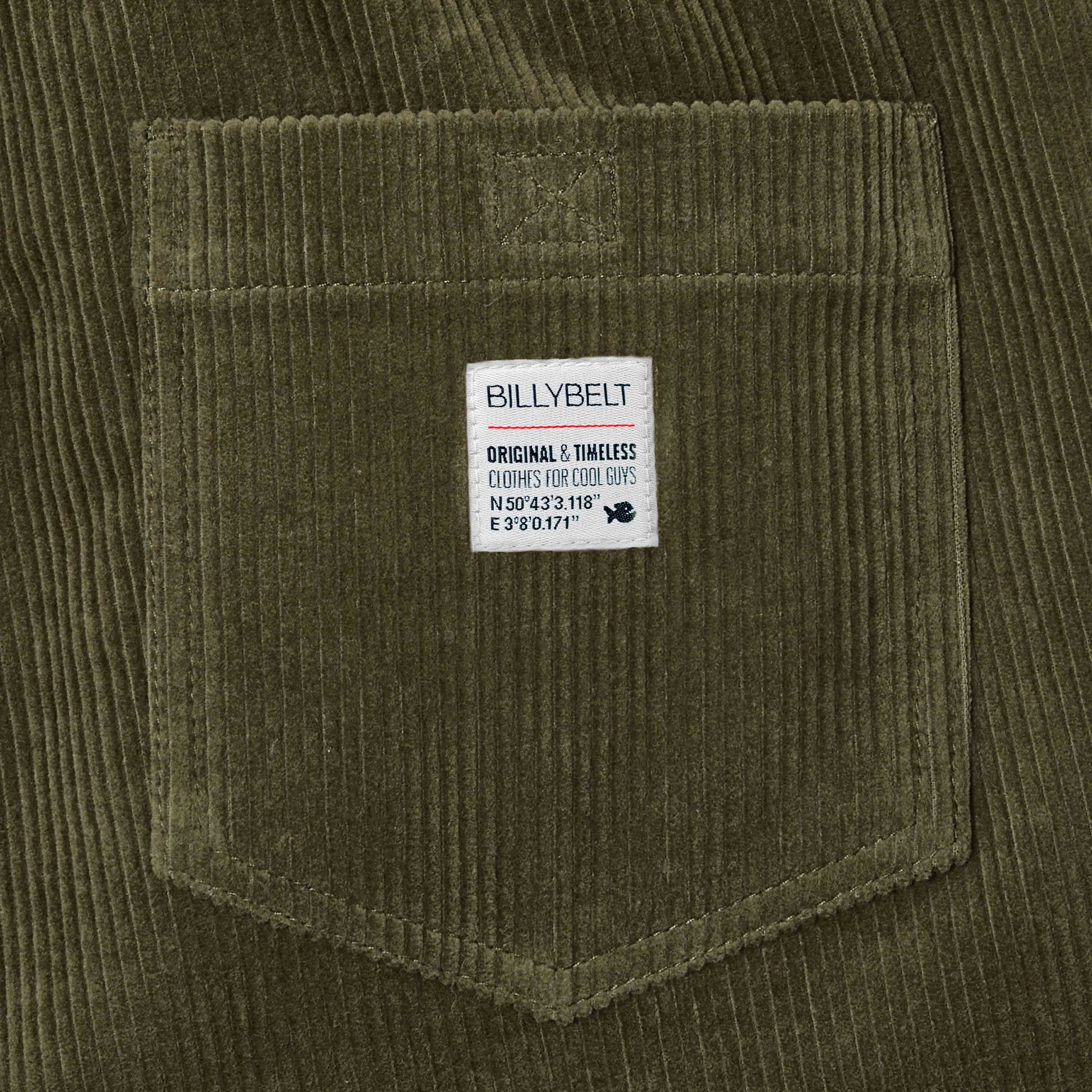 Pantaloncini in velluto a coste con coulisse elasticizzata verde