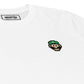 T-shirt bianca unisex con ricamo pixel
