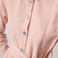 Abito camicia midi in popeline con cintura e bottoni decorativi