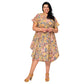 Abito midi estivo boho in voile di cotone con tasche