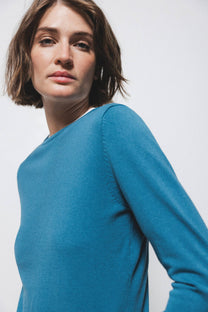 Maglione a maglia rasata girocollo