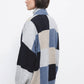 Cardigan in maglia con motivo geometrico