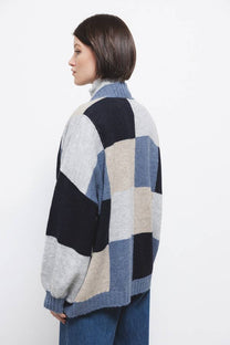 Cardigan in maglia con motivo geometrico