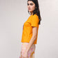 T-shirt in cotone con applicazioni di perline