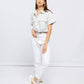 Camicia cropped a quadretti con tasche e coulisse