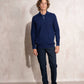 Maglione polo da uomo a coste con zip