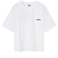 T-shirt cropped bianca oversize in cotone biologico