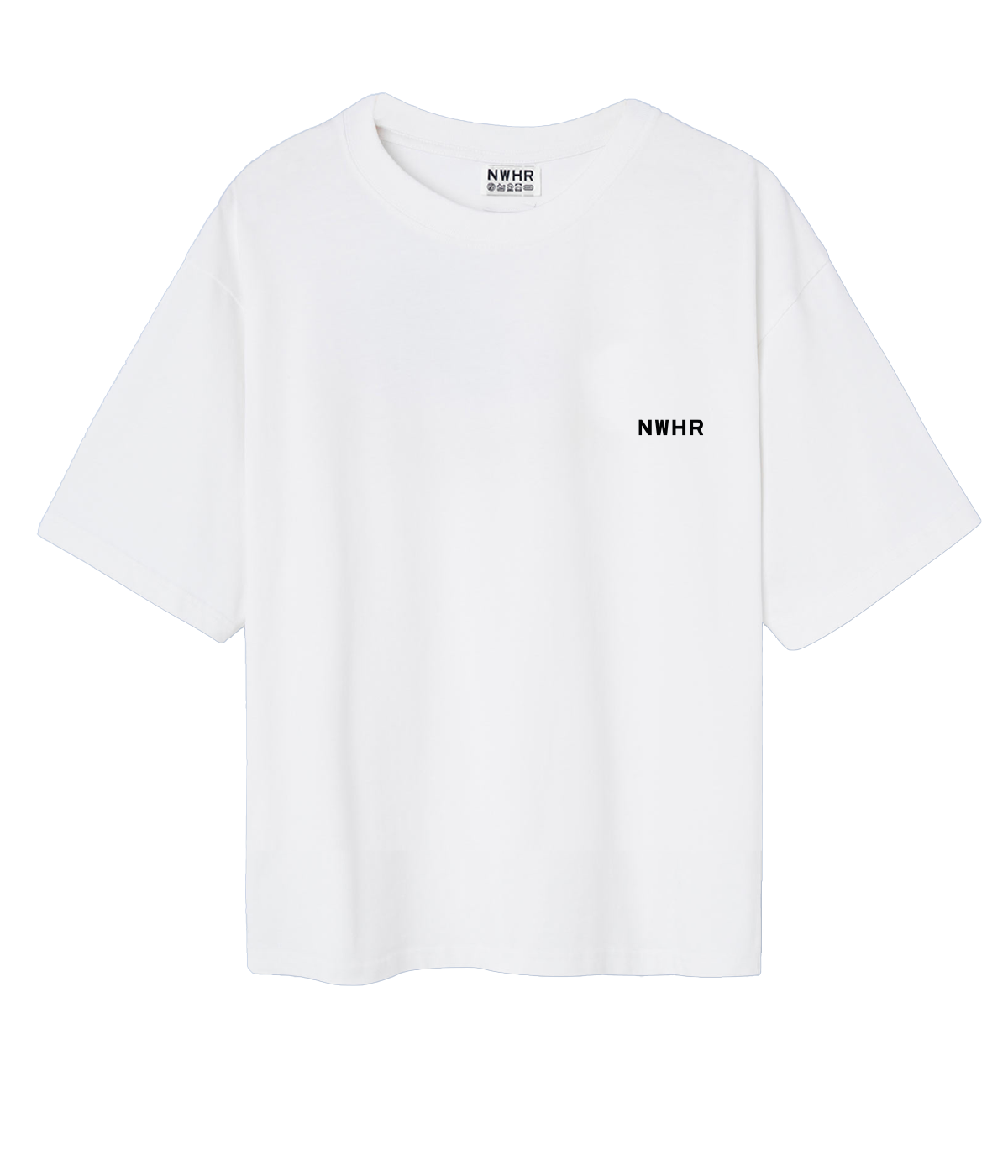 T-shirt cropped bianca oversize in cotone biologico
