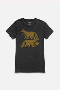 T-shirt da donna Night Watch nera con stampa grafica