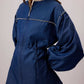 Giacca oversize effetto denim con dettagli gioiello
