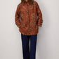 Camicia lunga in raso fantasia floreale