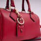 Borsa bauletto in pelle martellata con tracolla