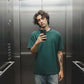 T-shirt Puro Loco B verde scuro LOCO MONKY