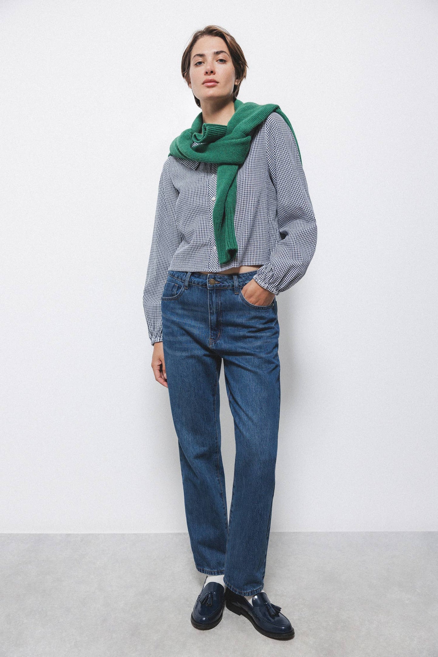 Jeans regular fit a vita media