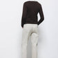 Pantaloni dritti in cotone elasticizzato
