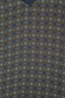 Maglione in maglia jacquard con scollo a V