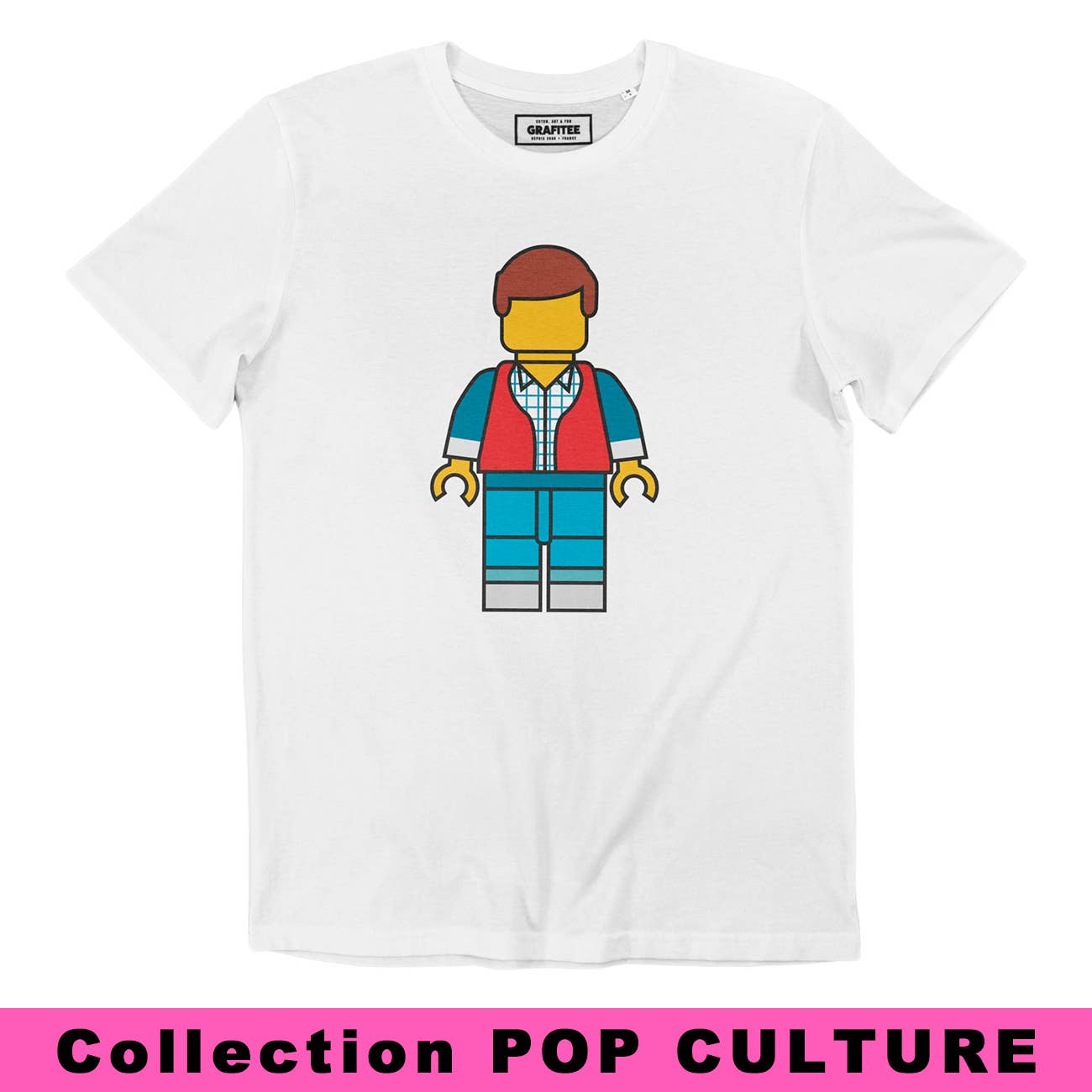 T-shirt Pop Culture Marty in stile mattoncini