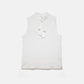 Top minimal con collo alto e fiocco