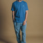 T-shirt Essenziale Blu Classico in Cotone Biologico