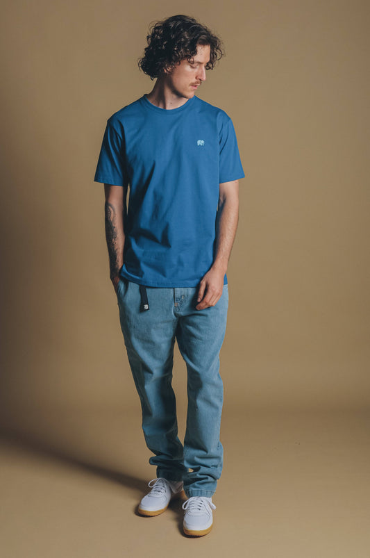 T-shirt Essenziale Blu Classico in Cotone Biologico