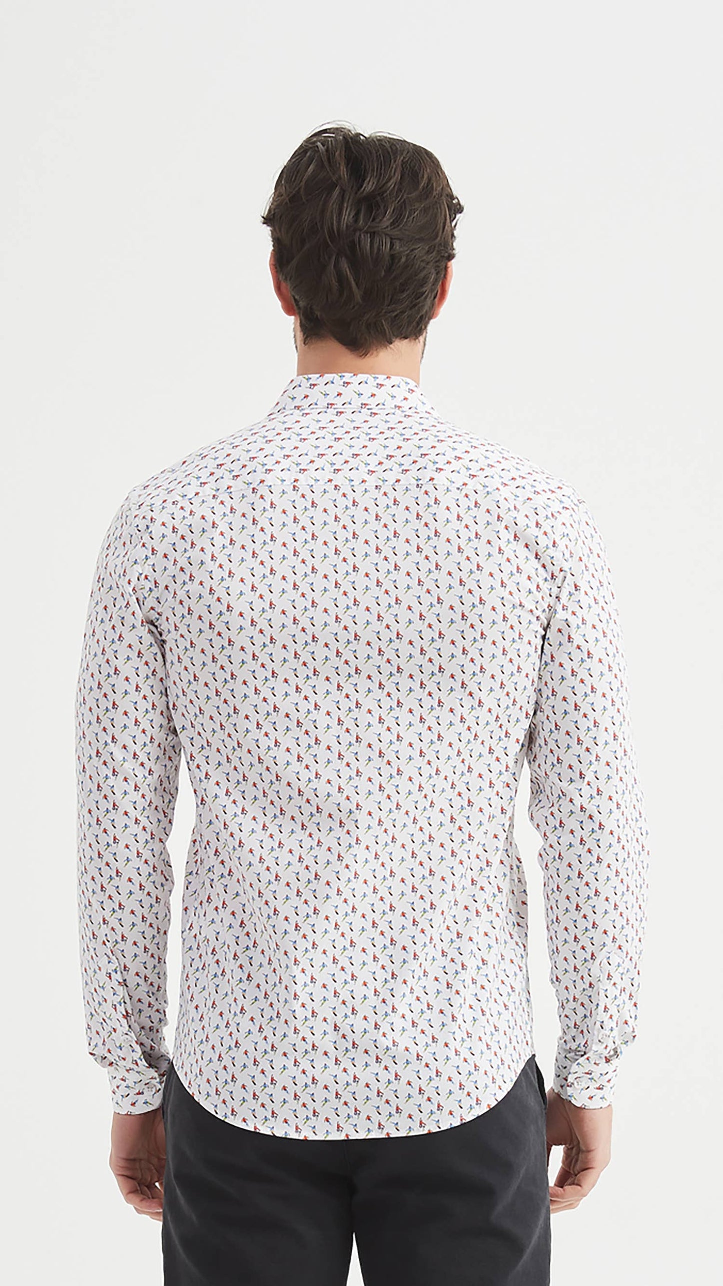 Camicia Premium slim fit con stampa sci