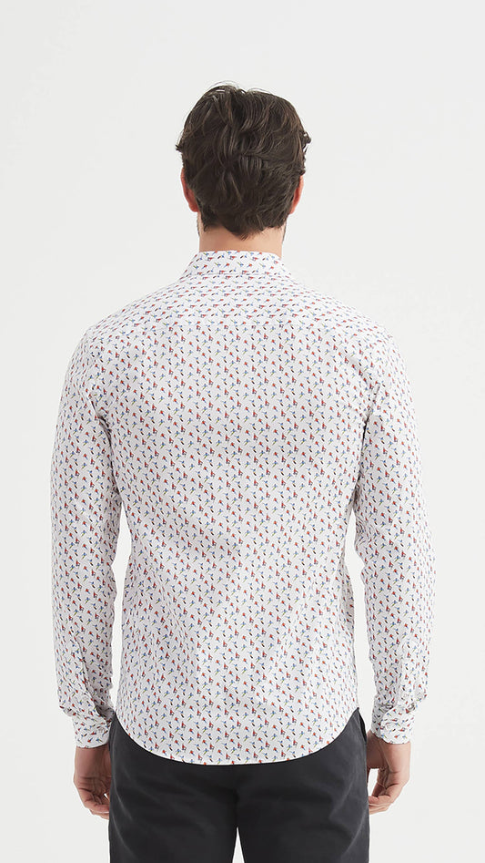Camicia Premium slim fit con stampa sci