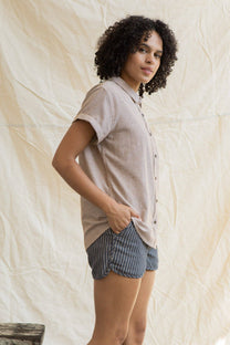 Camicia Bea in chambray ruggine
