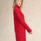 Abito midi in misto cashmere con collo alto