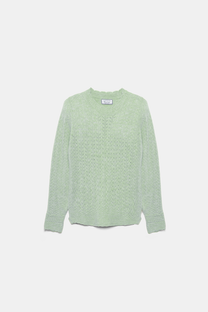 Maglione a maglia strutturata verde menta