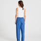 Pantaloni Astrid in popeline di cotone biologico azzurro