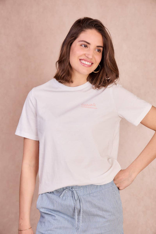 T-shirt Talia in cotone con stampa Farniente