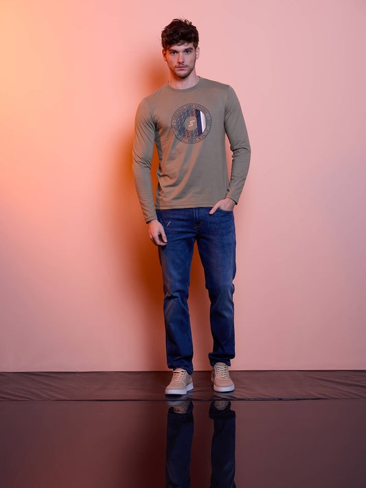 Jeans slim uomo in denim stretch