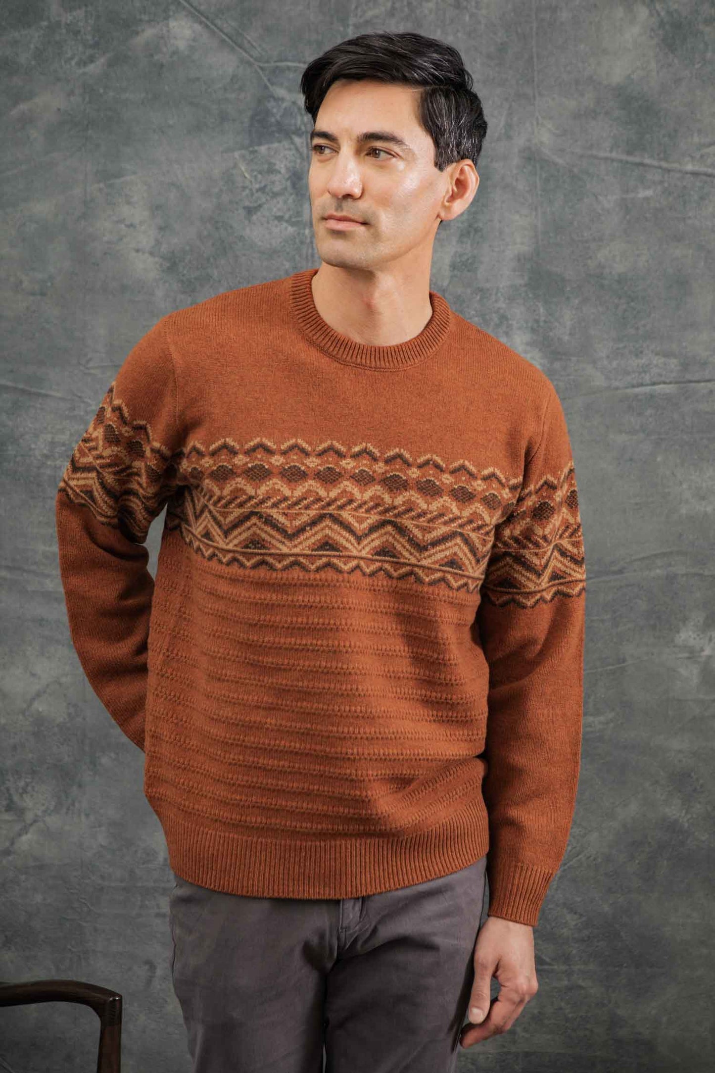 Maglione Fair Isle Rockwood in lana merino