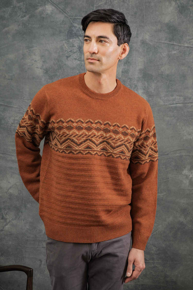 Maglione Fair Isle Rockwood in lana merino