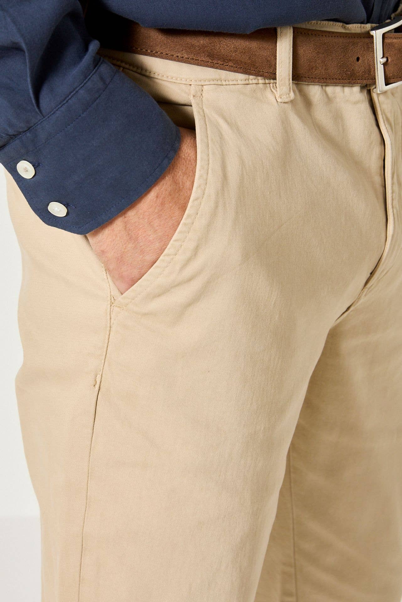 Pantaloni Chino Slim Arturo Beige da Uomo