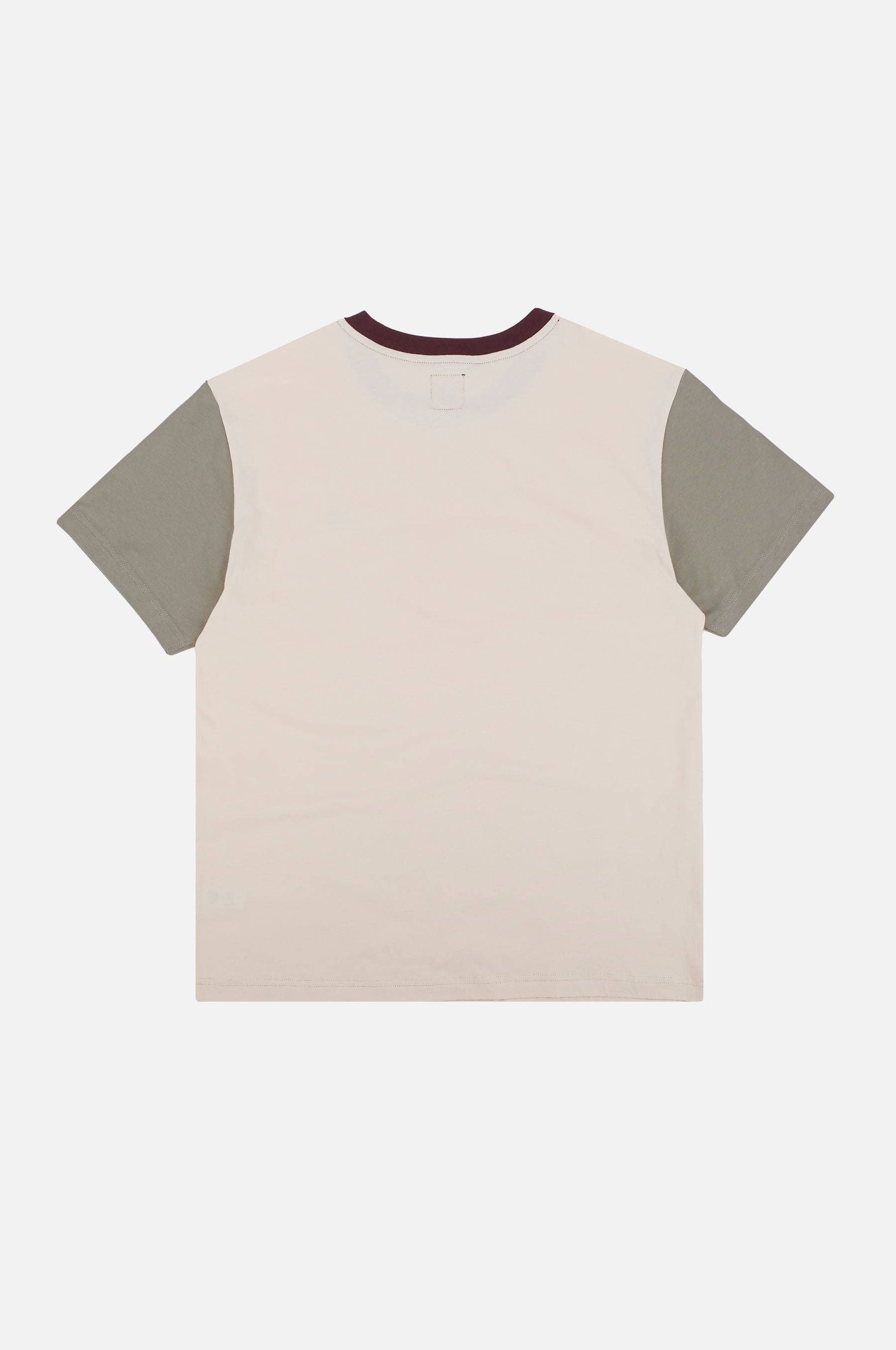 T-shirt uomo color block in cotone biologico