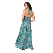 Abito lungo estivo boho con schiena scoperta