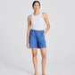 Shorts Caroline in popeline di cotone biologico blu chiaro