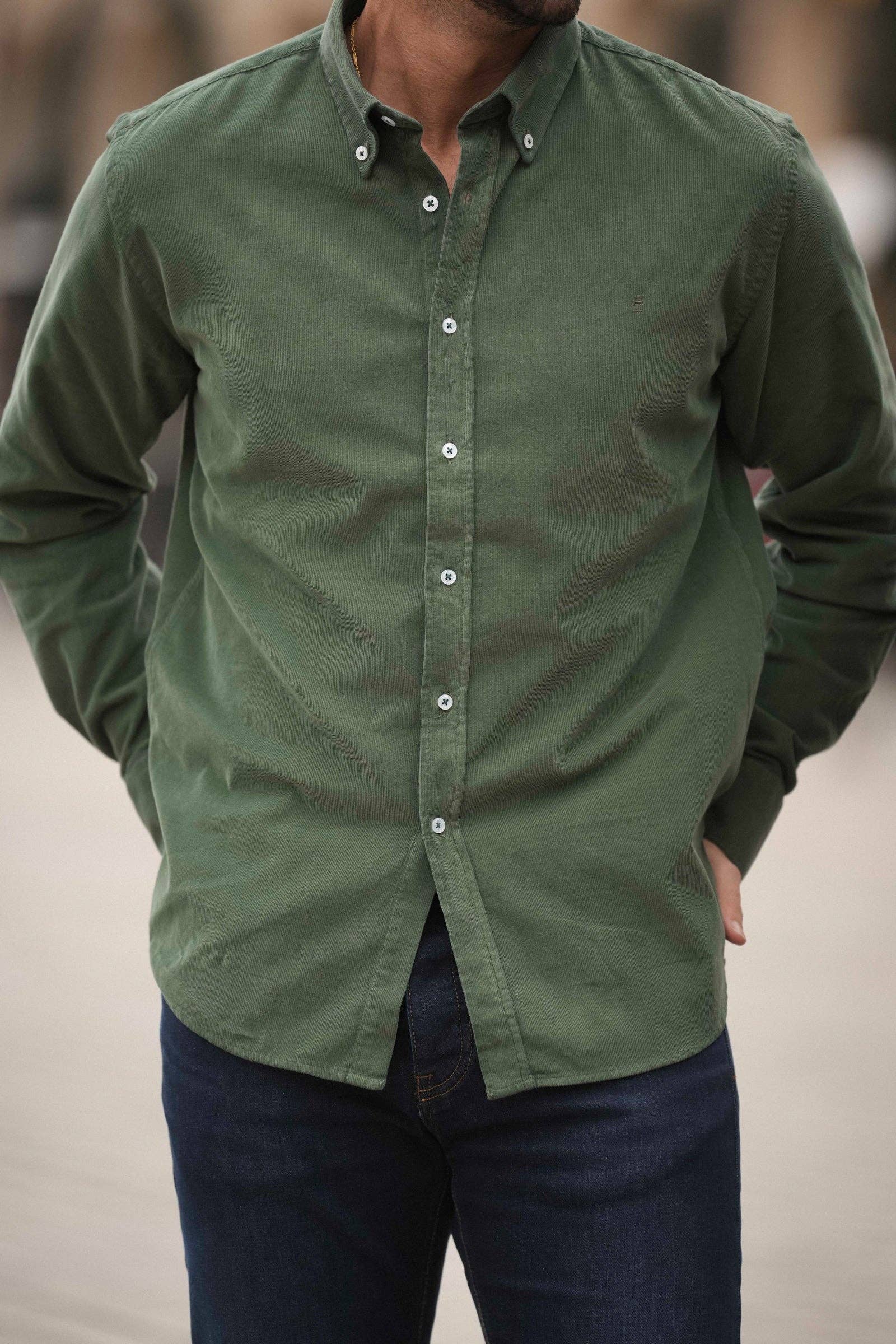 Camicia in bombazine di cotone