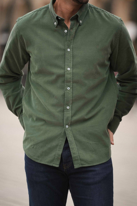 Camicia in bombazine di cotone