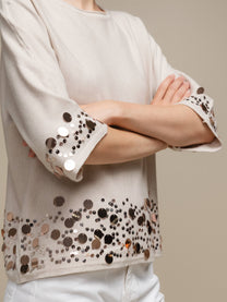 Maglia donna morbida con paillettes