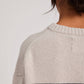 Maglione oversize a righe in lana d’agnello biologica