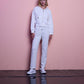 Pantaloni jogger bianchi in jacquard